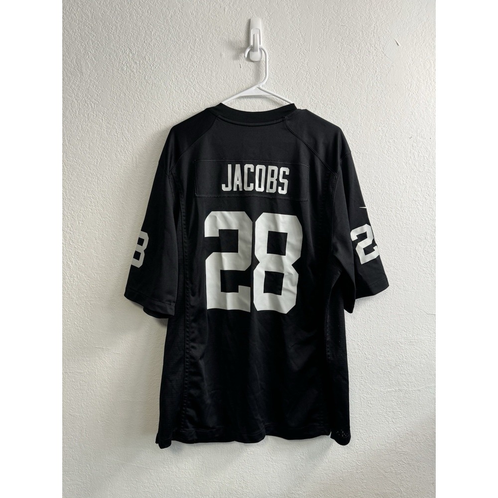 Size XL - Nike On Field Oakland Raiders Josh Jacobs NFL Jersey Black - Picture 5 of 6